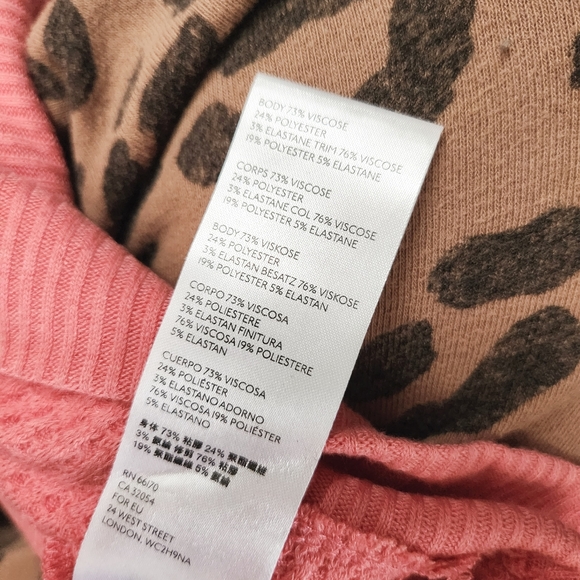 WE THE FREE PINK WAFFLE KNIT OVERSIZE LONG SLEEVE TOP MEDIUM MED MD M - Picture 5 of 8